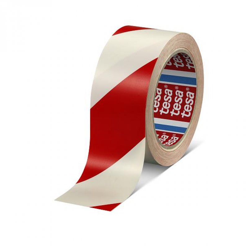 tesa® 60760 red / white Floor Marking Tape | hanak-trade.com